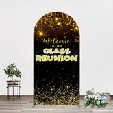 Lofaris Glitter Gold Class Reunion Anniversary Arch Backdrop